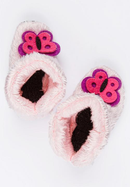 Soobe - Girls Boot Slippers Pale Pink