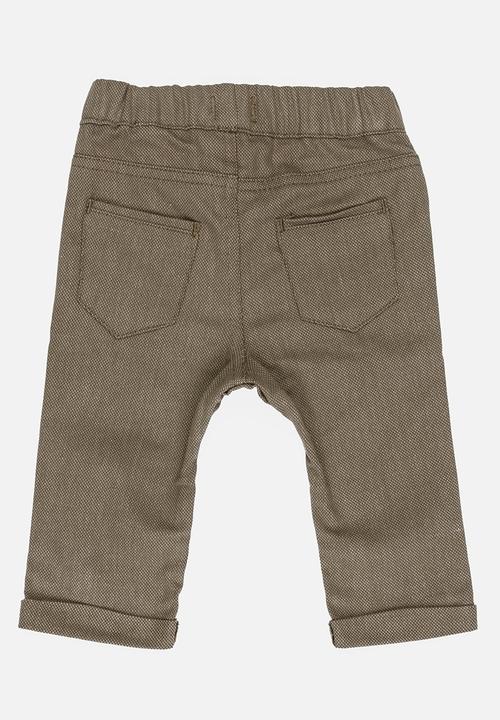 Soobe - Boys bear and fox print trousers - brown 