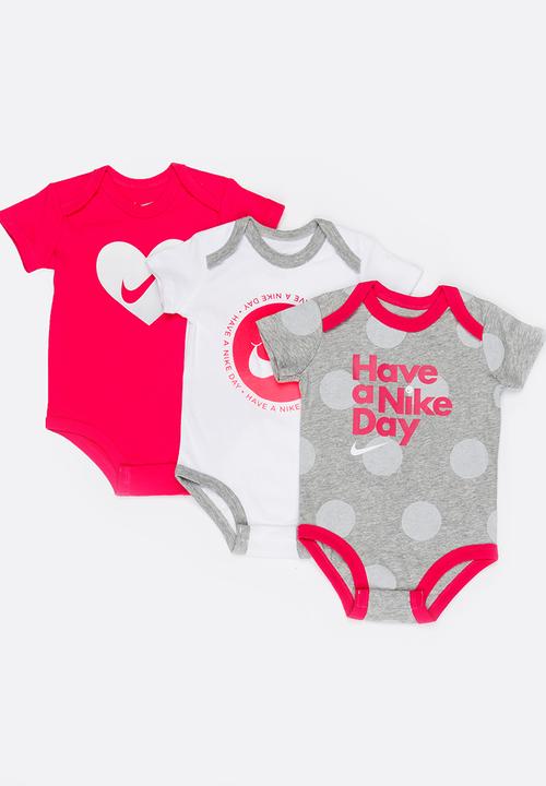 Nike - Nike 3 Piece Bodysuit Set Grey