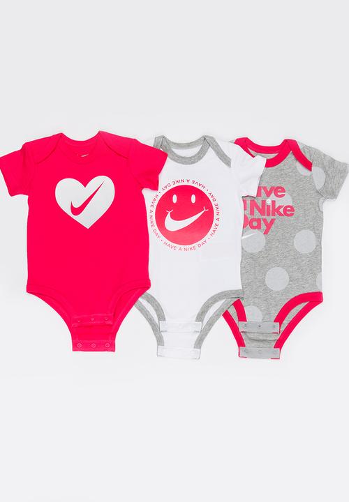 Nike - Nike 3 Piece Bodysuit Set Grey