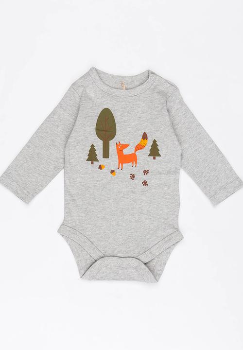 Soobe - Boys Printed Bodysuit Grey