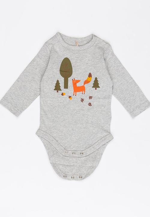 Soobe - Boys Printed Bodysuit Grey