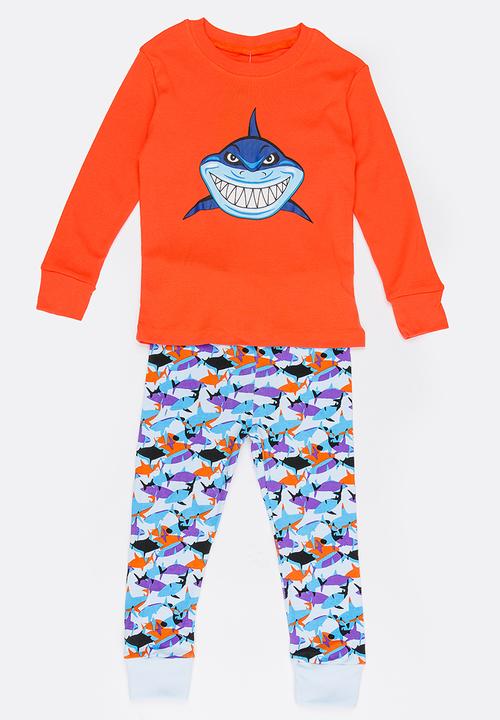 Pop Candy - Boys  Printed Sleep Sets Orange