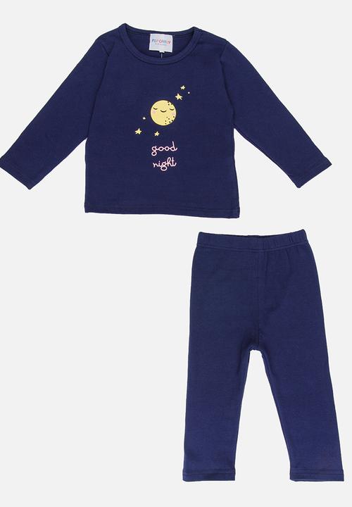 Pop Candy - Printed PJ Set Navy