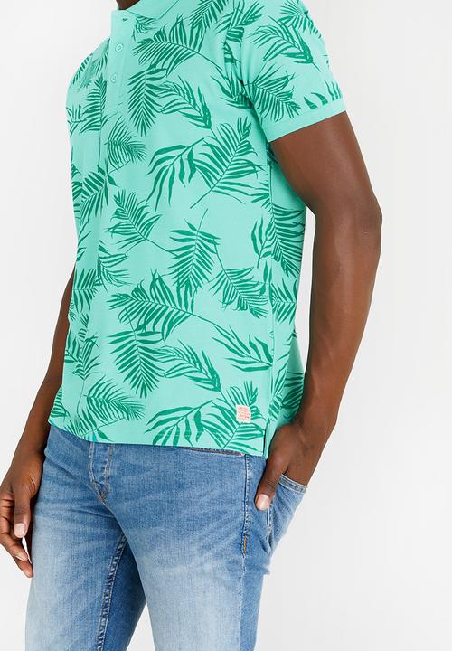 STYLE REPUBLIC - Tropic Print Golfer Green