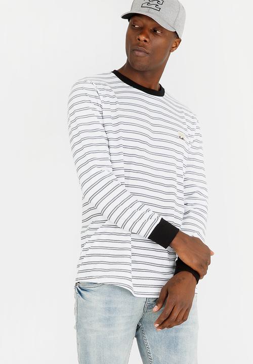 Billabong  - Issue Stripe Tee Black and White