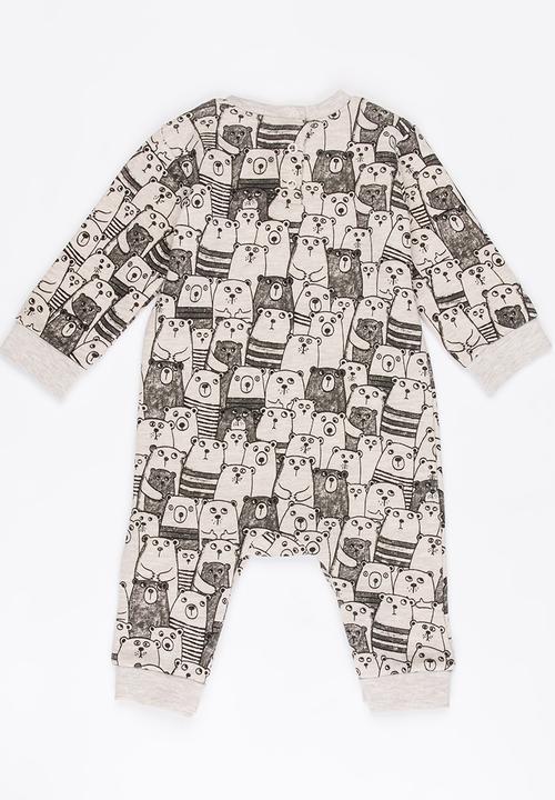 Soobe - Boys Printed Romper Beige