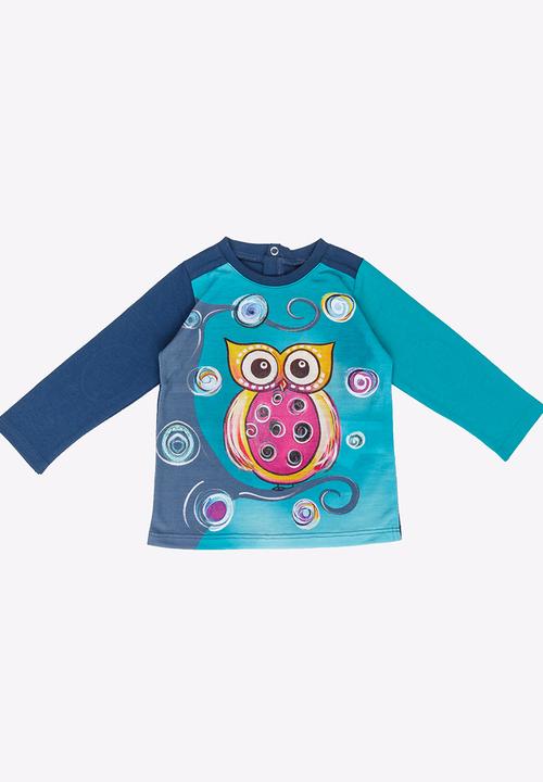 Soobe - Girls Printed Long Sleeve Tee Mid Blue