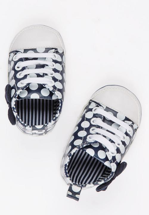 Pop Candy - Polka Dot Lace Up Sneaker Blue