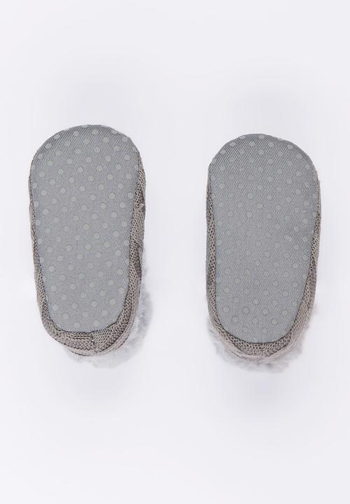 Pop Candy - Boots with Fluffy Lining Grey