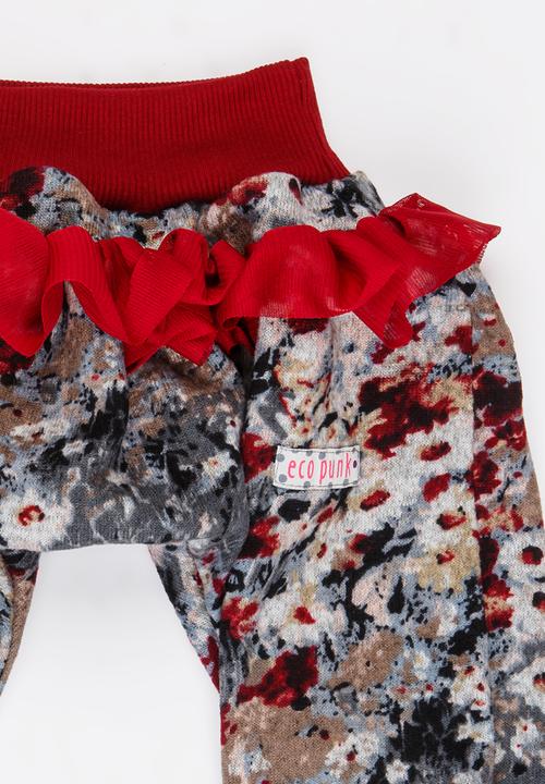 Eco Punk - Harem Pants With Frill Multi-colour