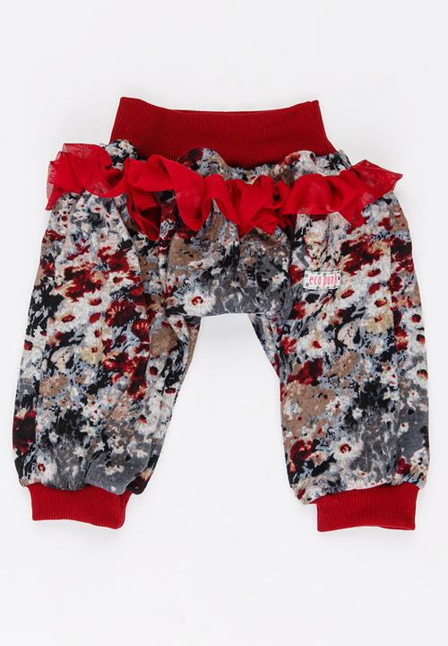 Eco Punk - Harem Pants With Frill Multi-colour