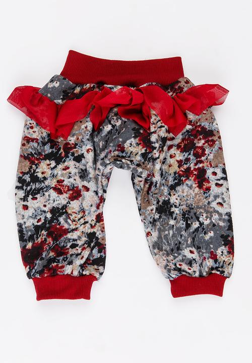 Eco Punk - Harem Pants With Frill Multi-colour