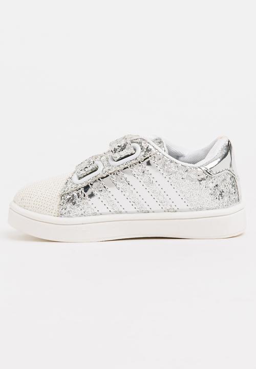 Pop Candy - Velcro Strap Sneaker Silver