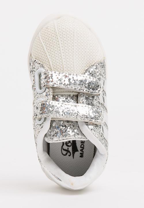 Pop Candy - Velcro Strap Sneaker Silver