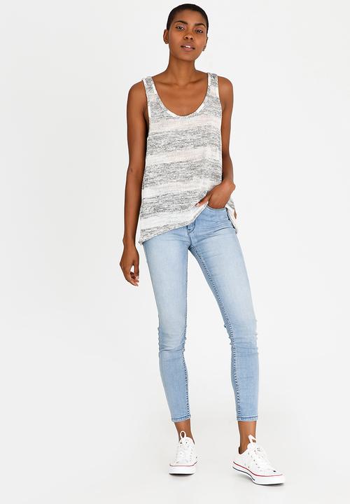 Lizzy - Gabby Stripe Tank Grey