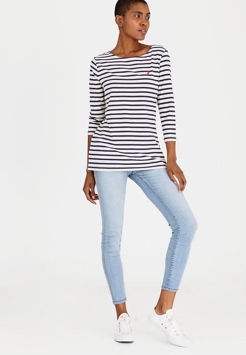 POLO - Katy Striped Tee Navy