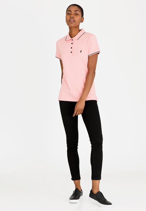 POLO - Charlie Stretch Golfer Pale Pink