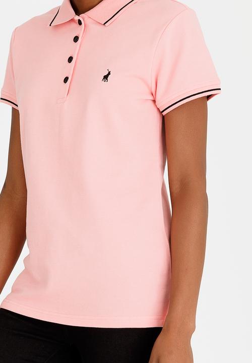 POLO - Charlie Stretch Golfer Pale Pink