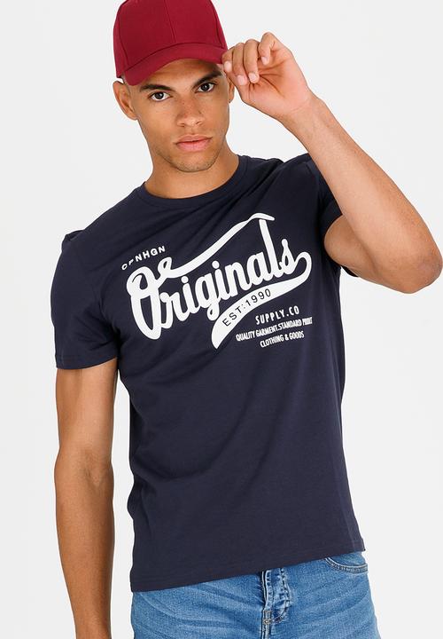 Jack & Jones - JorHills Crew T-Shirt Navy