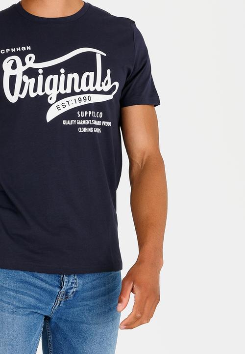 Jack & Jones - JorHills Crew T-Shirt Navy