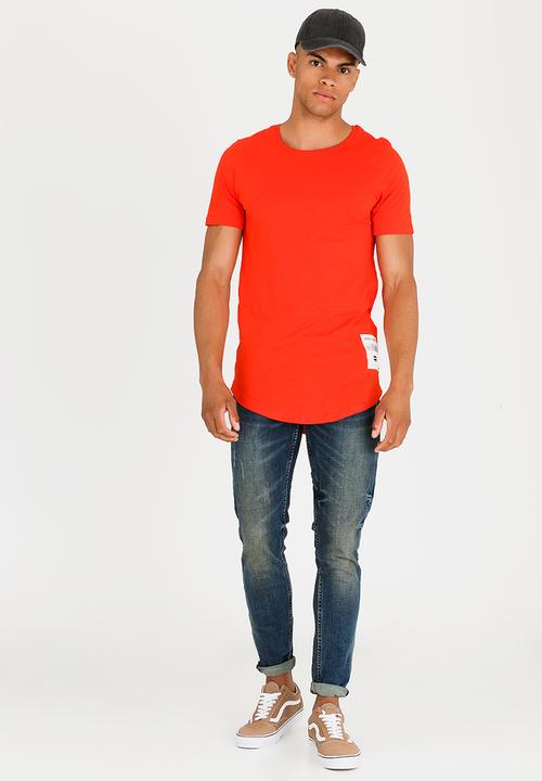Jack & Jones - Vand Crew T-Shirt Orange
