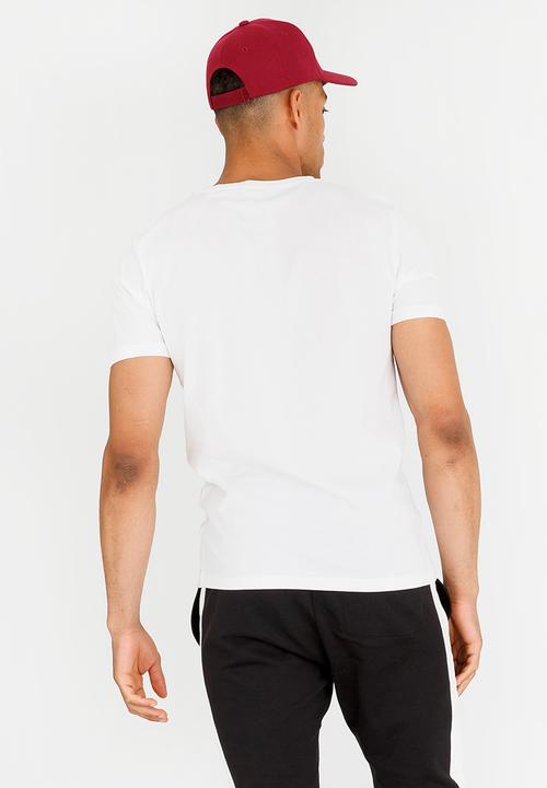 Only & Sons - Fire Red Crew Neck Tee White