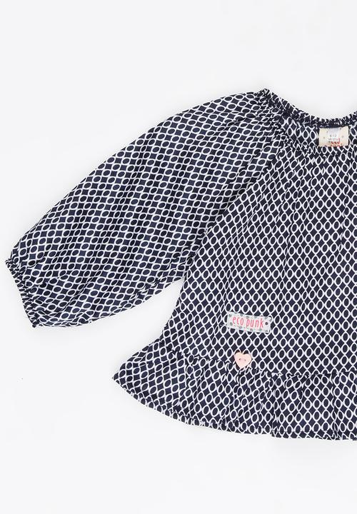 Eco Punk - Peasant Blouse Navy