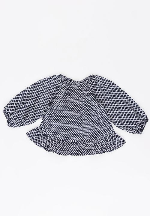Eco Punk - Peasant Blouse Navy