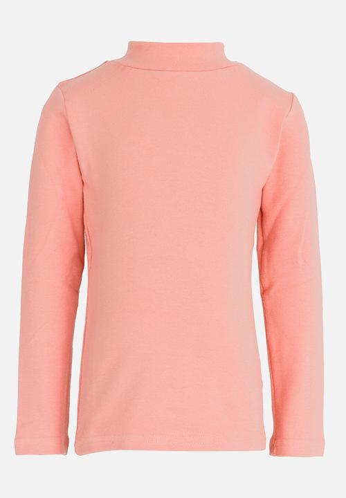 Pop Candy - Girls  Polo Neck   Top Mid Pink
