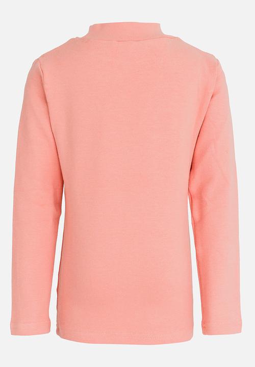 Pop Candy - Girls  Polo Neck   Top Mid Pink