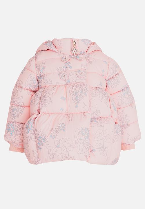 Pop Candy - Girls   Puffer Jacket Pale Pink