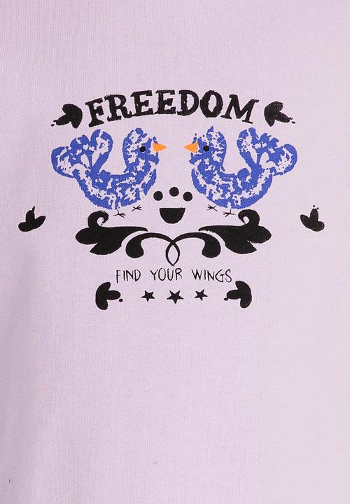 Soobe - Girls Printed Sweater Pale Purple