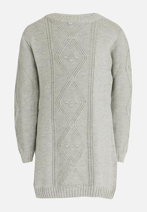 Soobe - Girls Knitted Dress Grey