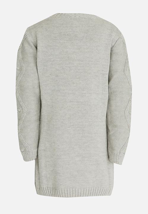 Soobe - Girls Knitted Dress Grey