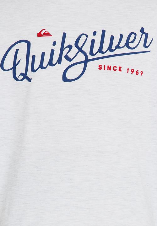 Quiksilver - Radio Song Short Sleeve Classic Fit Tee Pale Grey