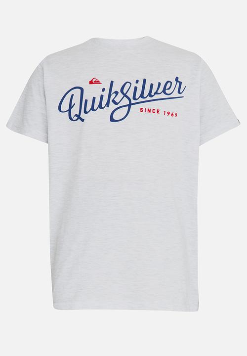 Quiksilver - Radio Song Short Sleeve Classic Fit Tee Pale Grey