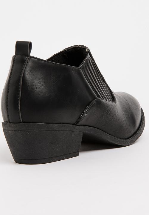 Jada - Elastic Detail Ankle Boots - black