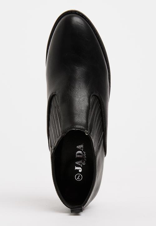 Jada - Elastic Detail Ankle Boots - black