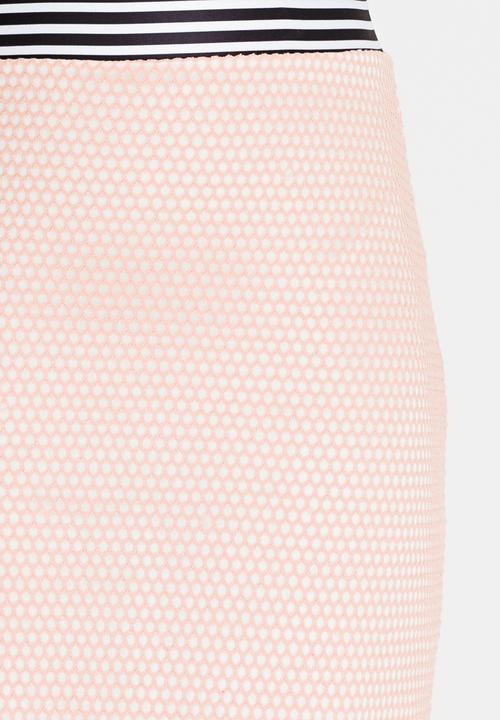 Rebel Republic - Mesh Pencil Skirt Mid Pink