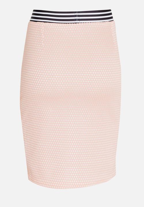 Rebel Republic - Mesh Pencil Skirt Mid Pink
