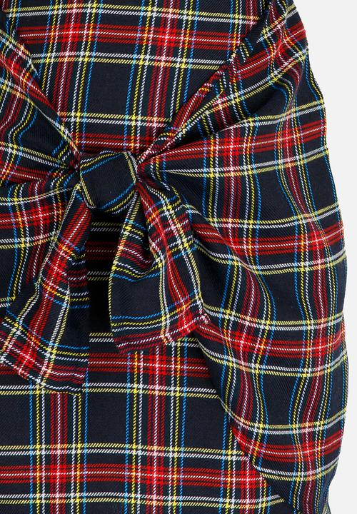 Rebel Republic - Front Tie Detail Skirt Navy