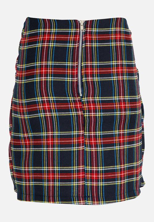 Rebel Republic - Front Tie Detail Skirt Navy