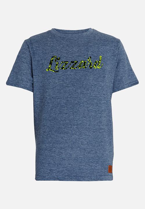 Lizzard - Jax Printed Tee Dark Blue