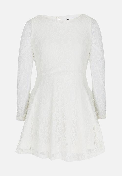 Rebel Republic - Long Sleeve Lace Dress Milk