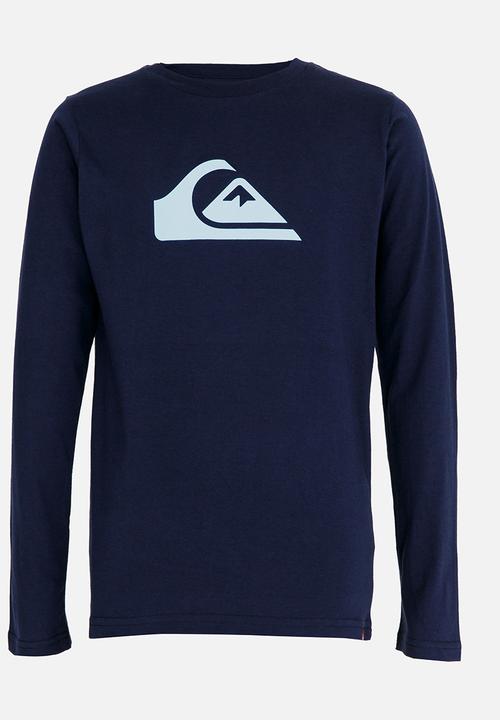 Quiksilver - Rhys Logo Long Sleeve Classic Fit Tee Navy
