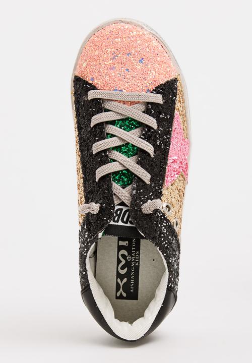 Pop Candy - Glitter Colour Block Sneaker Multi-colour