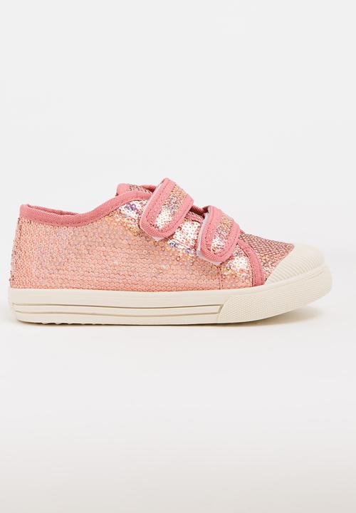 Pop Candy - Girls Sequin Sneaker Mid Pink