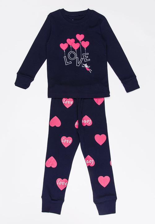 Pop Candy - Girls Printed Sleep Sets Navy