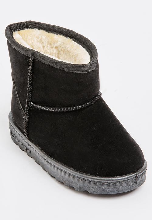 Pop Candy - Girls faux suede boot - black